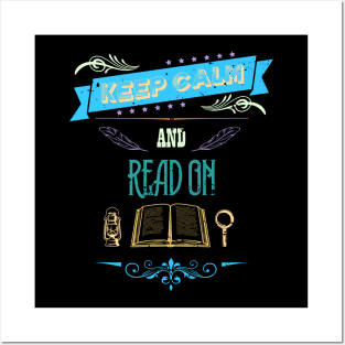 Keep Calm and Read On Retro Vintage RC02 Posters and Art